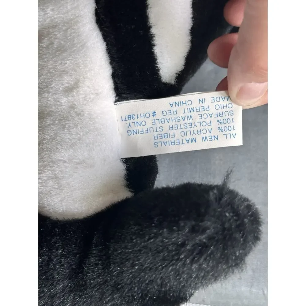 Vintage 1980s Sea World Parks Shamu Orca Killer Whale Souvenir Plush Tag Attach